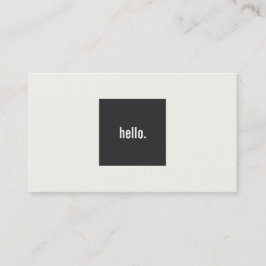 Cool Hallo Greeting Social Networking Visitekaartje