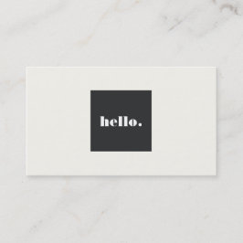 Cool Hallo Greeting Social Networking Visitekaartje