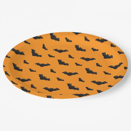 Cool Halloween Bats Pattern Papieren Bordje (Gekanteld)