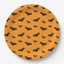 Cool Halloween Bats Pattern Papieren Bordje