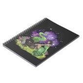 Cool Halloween Beauful Young Witch met kruiden Notitieboek (Linkerzijde)