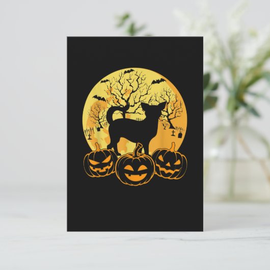 Cool Halloween Costumes Chihuahua Hondenliefhebber RSVP Kaartje (Staand voorkant)