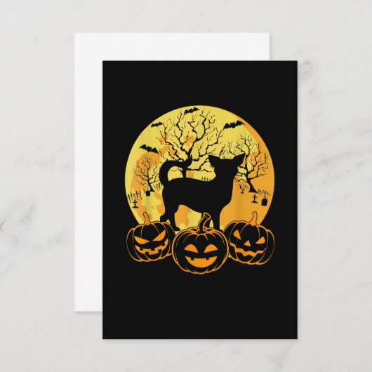 Cool Halloween Costumes Chihuahua Hondenliefhebber RSVP Kaartje (Voorkant / Achterkant)