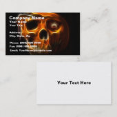 Cool Halloween Death Pumpkin Visitekaartje (Voorkant / Achterkant)