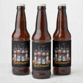 Cool Halloween Katten Gift voor Dochter Gift voor Bier Etiket (Flessen)