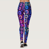Cool Halloween Kleurrijke Spooky Monster Eyeball Leggings (Achterkant)