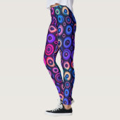 Cool Halloween Kleurrijke Spooky Monster Eyeball Leggings (Links)