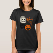 Cool Halloween Meow Boo Boo Cat Illustration Graph T-shirt (Voorkant)