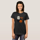 Cool Halloween Meow Boo Boo Cat Illustration Graph T-shirt (Voorkant volledig)