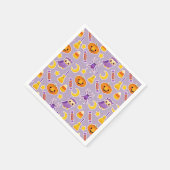 Cool Halloween Paars Patroonontwerp Servetten (Hoek)