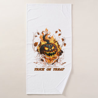 Cool Halloween Pumpkin Halloween Feest Badhanddoek