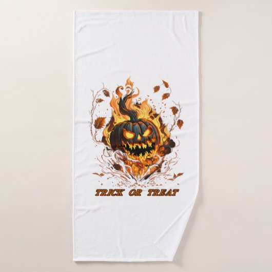 Cool Halloween Pumpkin Halloween Feest Badhanddoek (Badhanddoek)