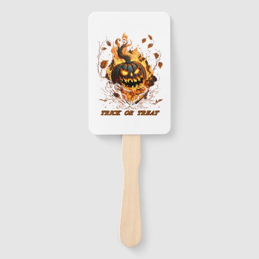 Cool Halloween Pumpkin Halloween Feest Handwaaier (Voorkant)