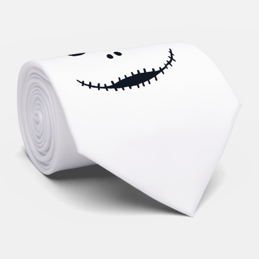 Cool Halloween Scary Face aanpassen Stropdas (Opgerold)