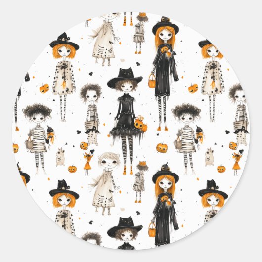 Cool, Halloween-thema stickers, Ronde Sticker (Voorkant)