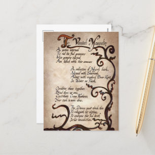 cool Halloween witch spreuk Holiday Briefkaart