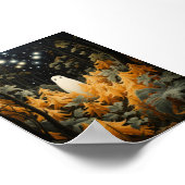 Cool Halloween witte geest in mooi bos Poster (Hoek)