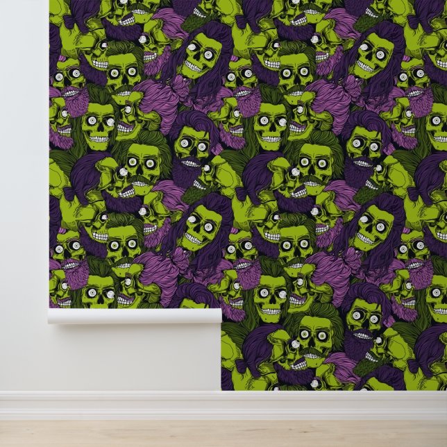 Cool Halloween zombie betegeld Behang (Applicatie)