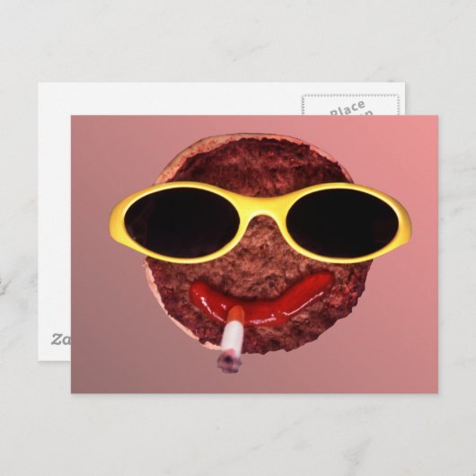 Cool Hamburger Briefkaart (Voorkant / Achterkant)