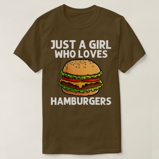 Cool Hamburger For Girls Kids Burger Cheeseburger  T-shirt (Design voorkant)