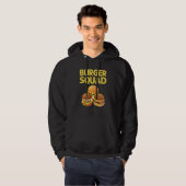 Cool Hamburger Mannen Vrouwen Cheeseburger Fast Fo Hoodie (Voorkant volledig)