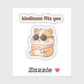 Cool Hamster Sticker – "Vriendelijkheid Past Jou" (Vel)