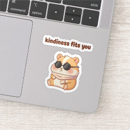 Cool Hamster Sticker – "Vriendelijkheid Past Jou"