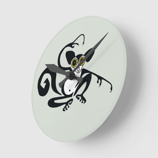 Cool hand getekend AYE-AYE - Wildlife - Primaat - Ronde Klok (Hoek)