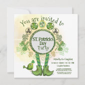 Cool Hand getrokken St. Patrick Day Party uitnodig Kaart (Voorkant)