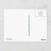 Cool handgetekende ARMADILLO -Dierenvriend -Groen Briefkaart (Achterkant)