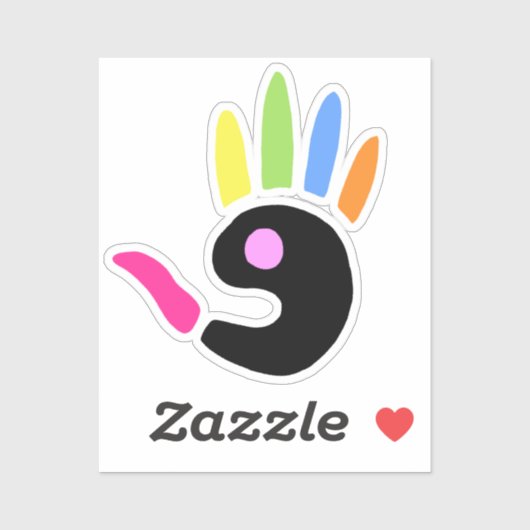 Cool Handprint Art Laptop Sticker (Vel)
