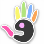 Cool Handprint Art Laptop Sticker (Voorkant)