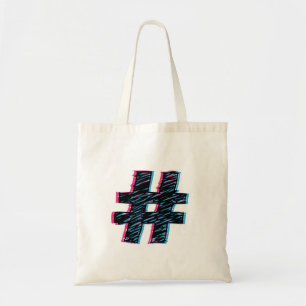 Cool Handtekening 3D-effectcode symbool Tote Bag