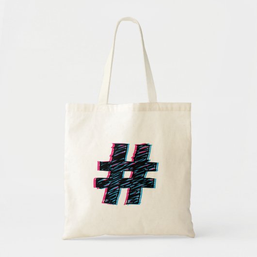 Cool Handtekening 3D-effectcode symbool Tote Bag (Voorkant)