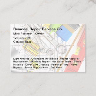 Cool Handyman Construction Remodelling Visitekaartje