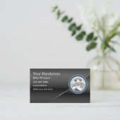 Cool Handyman Modern Retro Visitekaartjes (Staand voorkant)