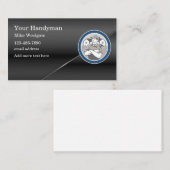Cool Handyman Modern Retro Visitekaartjes (Voorkant / Achterkant)