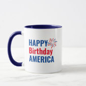 Cool Happy Birthday America op 4 juli Verenigde St Mok (Links)