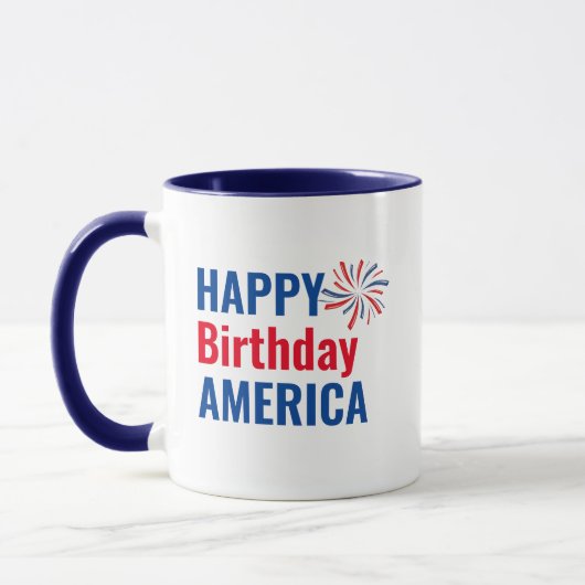 Cool Happy Birthday America op 4 juli Verenigde St Mok (Links)
