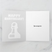 Cool Happy Birthday-kaart met schaakstuk Kaart (Binnen)