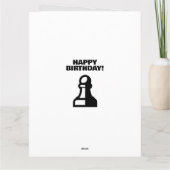 Cool Happy Birthday-kaart met schaakstuk Kaart (Achterkant)