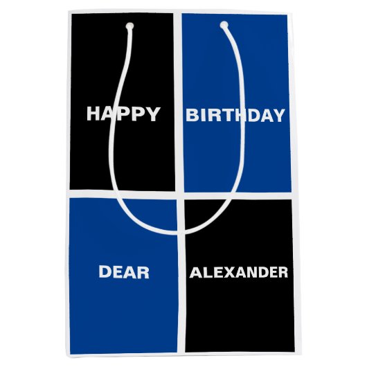 Cool Happy Birthday Medium Cadeauzakje (Voorkant)
