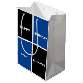 Cool Happy Birthday Medium Cadeauzakje (Achterkant Gekanteld)