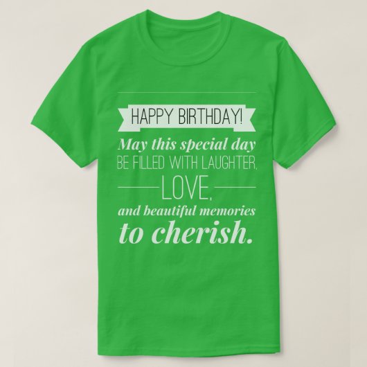 Cool Happy Birthday T-shirt (Design voorkant)