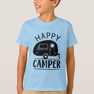 Cool Happy Camper Word Art Boys T-shirt