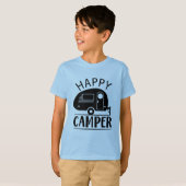 Cool Happy Camper Word Art Boys T-shirt (Voorkant volledig)