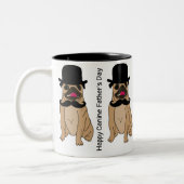 Cool Happy Canine Fathers Day Tweekleurige Koffiemok (Links)