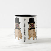 Cool Happy Canine Fathers Day Tweekleurige Koffiemok (Center)