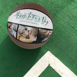 Cool Happy Fathers Dag papa 3 Foto Collage Basketbal