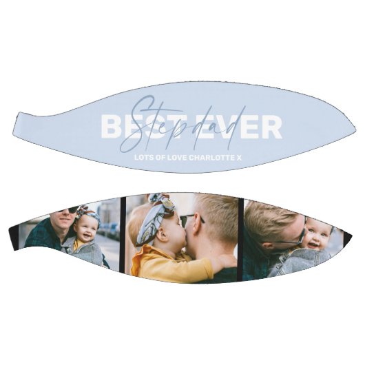 Cool Happy Fathers Dag Stepdad 3 Foto Collage Basketbal (Panelen)